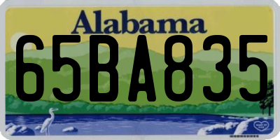 AL license plate 65BA835