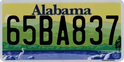 AL license plate 65BA837