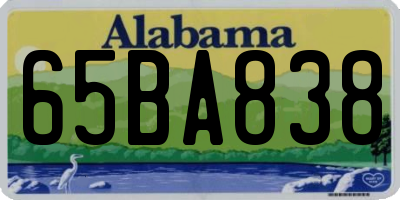 AL license plate 65BA838