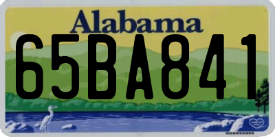 AL license plate 65BA841