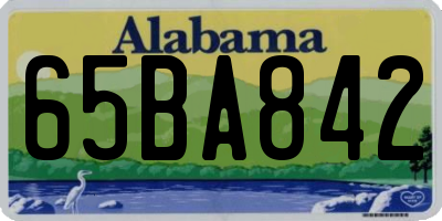 AL license plate 65BA842
