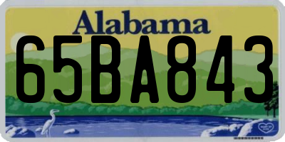 AL license plate 65BA843