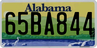 AL license plate 65BA844