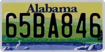 AL license plate 65BA846