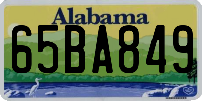 AL license plate 65BA849