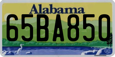 AL license plate 65BA850