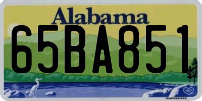 AL license plate 65BA851
