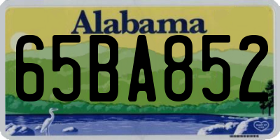 AL license plate 65BA852