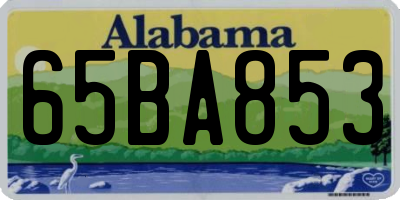AL license plate 65BA853