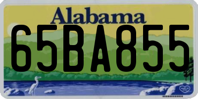 AL license plate 65BA855