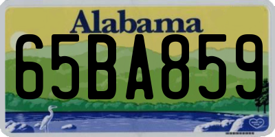 AL license plate 65BA859