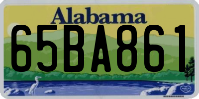 AL license plate 65BA861