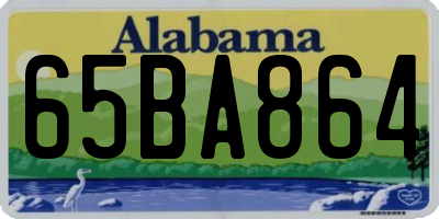 AL license plate 65BA864