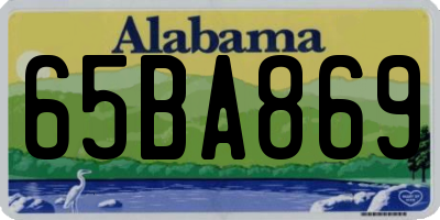 AL license plate 65BA869