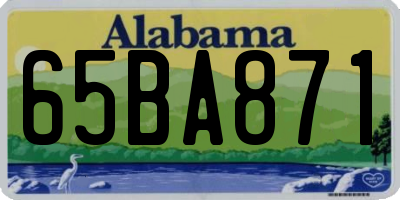 AL license plate 65BA871