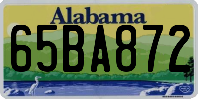 AL license plate 65BA872