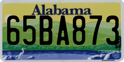 AL license plate 65BA873
