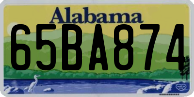 AL license plate 65BA874