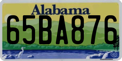 AL license plate 65BA876