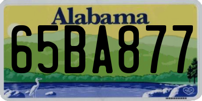 AL license plate 65BA877