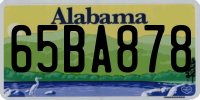 AL license plate 65BA878