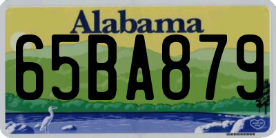 AL license plate 65BA879