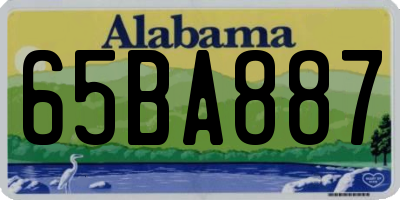 AL license plate 65BA887