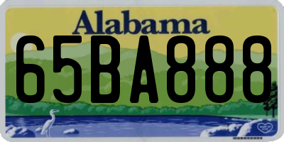 AL license plate 65BA888