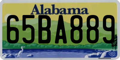 AL license plate 65BA889
