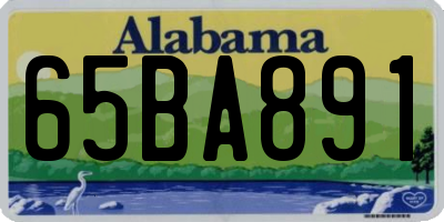 AL license plate 65BA891