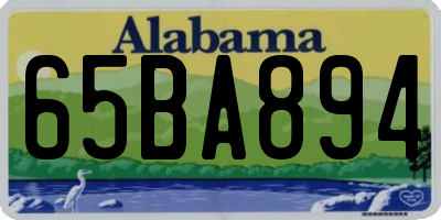 AL license plate 65BA894