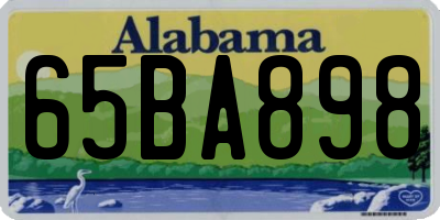 AL license plate 65BA898