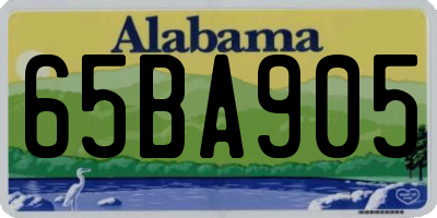 AL license plate 65BA905