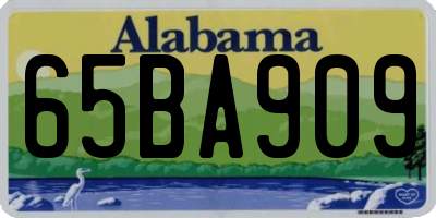 AL license plate 65BA909