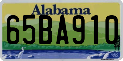 AL license plate 65BA910