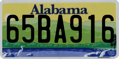 AL license plate 65BA916