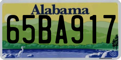 AL license plate 65BA917