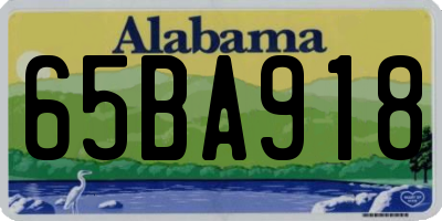 AL license plate 65BA918
