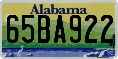 AL license plate 65BA922