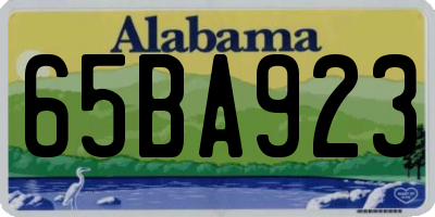 AL license plate 65BA923