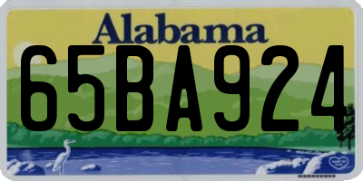 AL license plate 65BA924