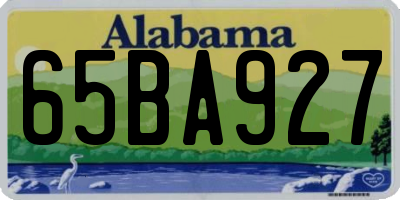 AL license plate 65BA927