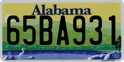 AL license plate 65BA931