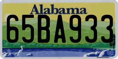 AL license plate 65BA933