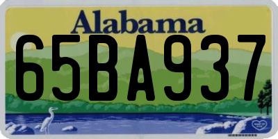AL license plate 65BA937