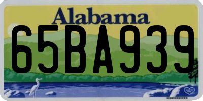 AL license plate 65BA939