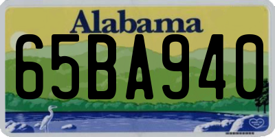 AL license plate 65BA940