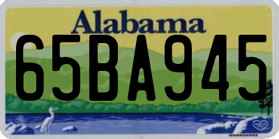 AL license plate 65BA945