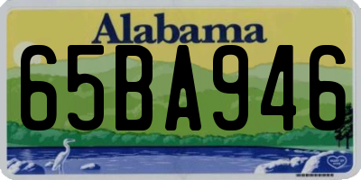 AL license plate 65BA946