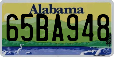 AL license plate 65BA948